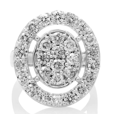 Vir Jewels 3 Cttw Diamond Engagement Ring Oval Composite 14k White Gold Bridal Wedding In Silver