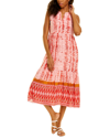 Beachlunchlounge Ireana Tiered Ruffle Midi Dress In Multi