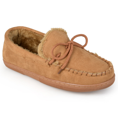 Vance Co. Vance Co Men's Moccasin Slipper In Medium Brown