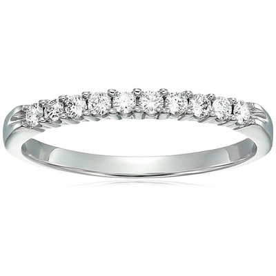 Vir Jewels 1/4 Cttw Diamond Wedding Band 14k White Or Yellow Gold 10 Stones Prong Set Round In Silver