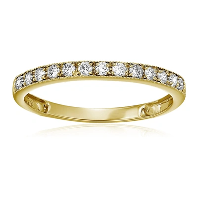 Vir Jewels 1/4 Cttw Diamond Wedding Band With Milgrain 14k White Or Yellow Gold Prong Set