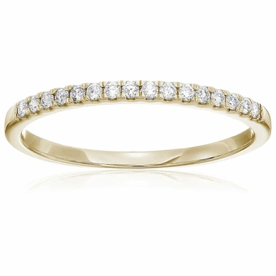 Vir Jewels 1/5 Cttw Diamond Wedding Band Prong Set 14k Gold Prong Set Round In Yellow