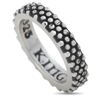 KING BABY STERLING SILVER THIN INDUSTRIAL TEXTURE RING