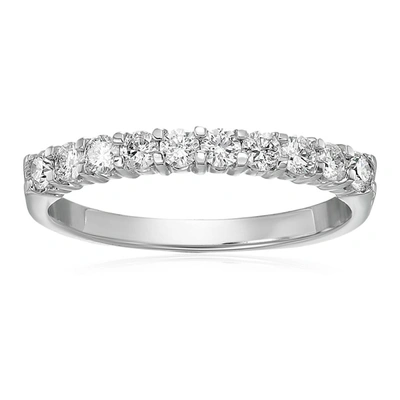 Vir Jewels 1/2 Cttw I1-i2 Diamond Wedding Band 14k White Or Yellow Gold Prong Ring Round In Silver