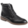 Vance Co. Langford Vegan Leather Ankle Boot In Black