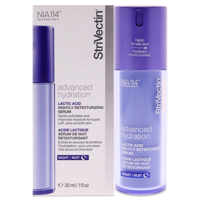 Strivectin Advanced Hydration Lactic Acid Nightly Retexturizing Serum By  For Unisex - 1 oz Serum In Purple