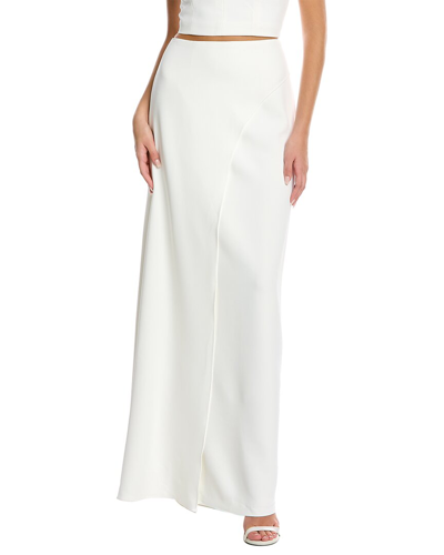 Halston Rane Crepe Skirt In White