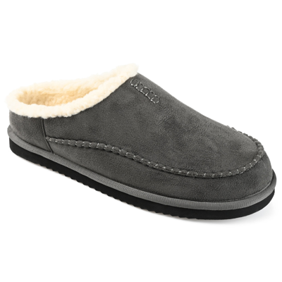 Vance Co. Lavell Moccasin Clog Slipper In Grey