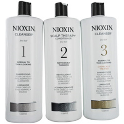 Nioxin 308322 10.1 oz Unisex Maintenance Kit System 2 With Cleanser&#44; Scalp Therapy & Scalp Treat In White
