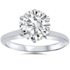 Pompeii3 2ct Solitaire Moissanite Engagement Ring 14k White Gold In White
