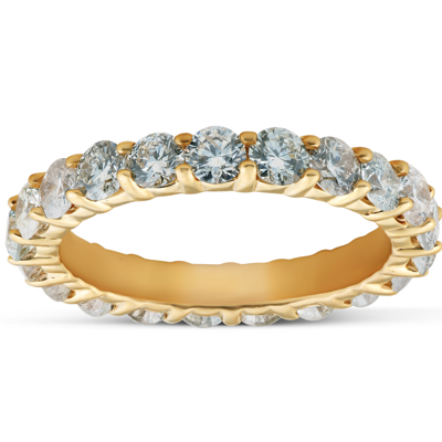 Pompeii3 1 3/8 Ct Tdw Diamond Eternity Ring Shared Prong Anniversary Band 14k Yellow Gold