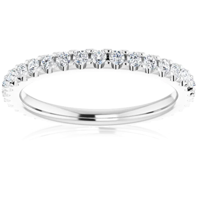 Pompeii3 1/2 Ct Lab Grown Diamond Ex3 Eternity Ring Womens Bad 14k White Gold