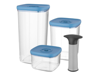 Berghoff International Leo 4-piece Vacuum Food Containers In Blue