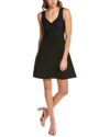 Bebe Luxe Bandage V-neck A-line Dress In Black