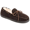 Territory Meander Genuine Sheepskin Moccasin Slipper In Brown