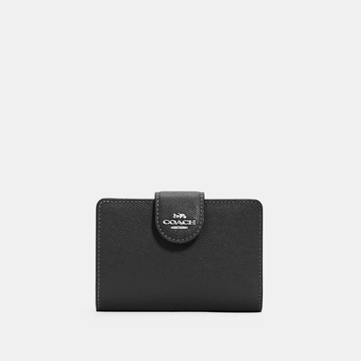 Coach Outlet Medium Corner Zip Wallet In Black