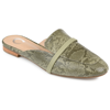 Journee Collection Reneye Embossed Mule In Green