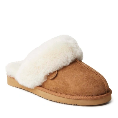 Dearfoams Fireside By  Women's Sydney Genuine Shearling Scuff In Pink