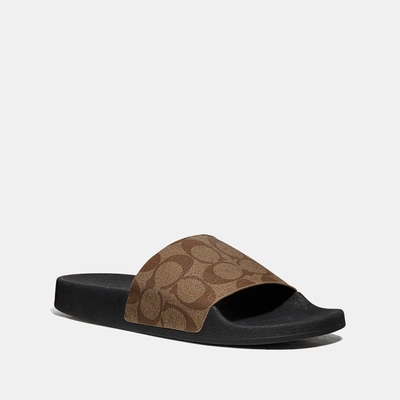 Coach Outlet Udele Sport Slide In Signature Canvas In Brown