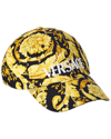 Versace Barocco Print Baseball Hat In Black