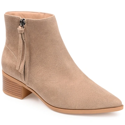 Journee Collection Comfort Foam Sadiya Bootie In Taupe
