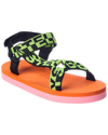 Stella Mccartney Multicolor Sandals For Girl With Logo In Green