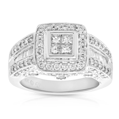 Vir Jewels 1.65 Cttw Diamond Engagement Ring 14k White Gold Wedding Bridal In Silver