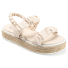 Journee Collection Women's Tru Comfort Foam Knowles Sandal In White