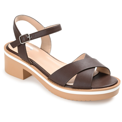 Journee Collection Collection Women's Hilaree Sandal In Brown