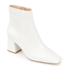 Journee Collection Haylinn Square Toe Bootie In White