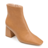 Journee Collection Haylinn Vegan Leather Bootie In Brown