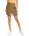 Off-white Checkered Wool-blend Mini Skirt In Brown