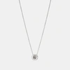 Coach Outlet Open Circle Stone Strand Necklace In Silver