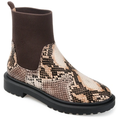 Journee Collection Collection Women's Tru Comfort Foam Sabriel Bootie In Brown