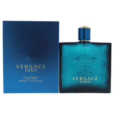 Versace Eros By  For Men - 6.7 oz Edt Spray In Blue