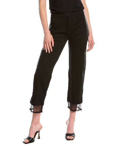 Krisa Contrast Cuff Trouser In Black