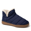 Dearfoams Mens Bryant Nylon Puffer Indoor/outdoor Slipper Boot In Blue