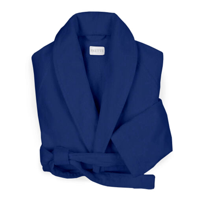 Frette Velour Shawl Collar Robe In Blue