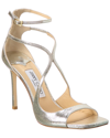 Jimmy Choo Azia 95 Glittered Sandals In Metallic