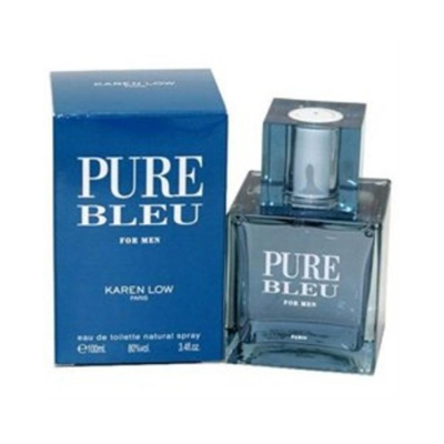 Karen Low Ampblu34s Pure Bleu 3.4 oz Eau De Toilette Spray For Men In Blue