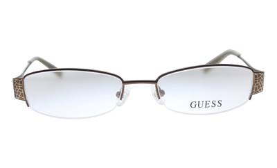 Guess Gu 2270 Brn 51mm Womens Rectangle Eyeglasses 51mm In White