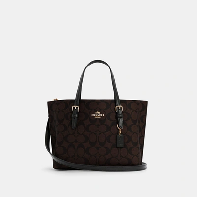 Coach Outlet Mollie Tote 25 In Signature Canvas In Brown