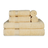Superior Egyptian Cotton 600 Gsm, 6-piece Towel Set, 2 Bath 2 Hand, 2 Face In Yellow