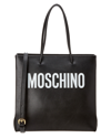 MOSCHINO Moschino Logo Leather Tote