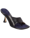 Wandler Julio 75mm Cut-out Leather Mules In Black