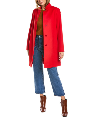 Fleurette Wool Coat In Red