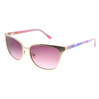 Lilly Pulitzer Lp Sheba Yg Womens Square Sunglasses In Gold