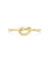 Sterling Forever Sterling Silver Thin Love Knot Ring In Gold