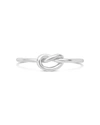 Sterling Forever Sterling Silver Thin Love Knot Ring In White