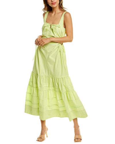 Nicholas Betty Midi Dress In Yellow